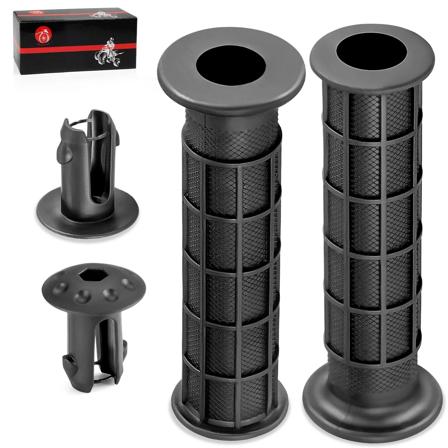 2 x Handlebar Grips & Grip End for Honda Foreman Rubicon