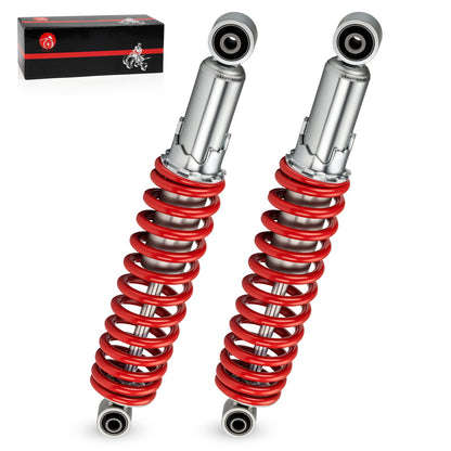 Set of 2 Red Front Shock Absorbers for Yamaha Blaster YFS200 (1988–2006)