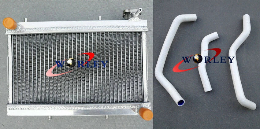 Aluminum Radiator + Blue Hose for Honda TRX250R (1988-1989)