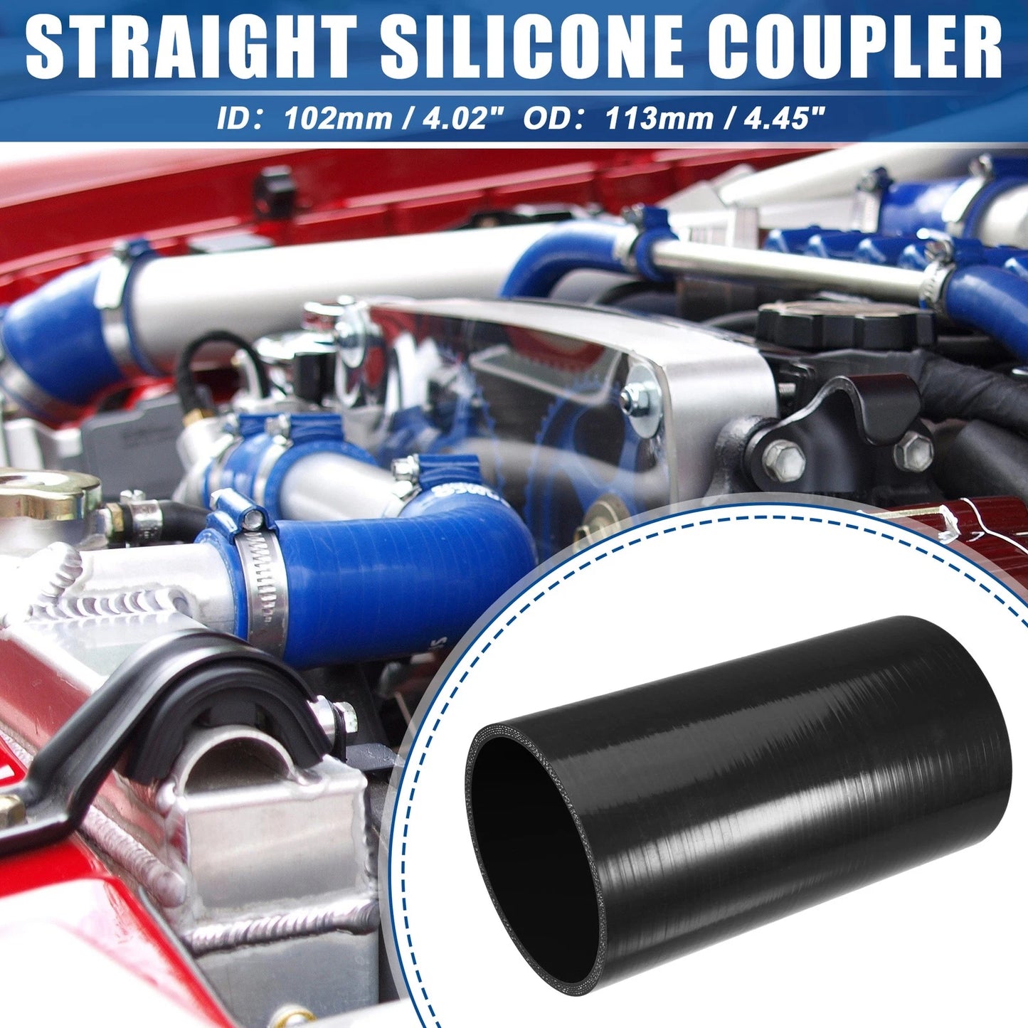 200mm Silicone Coupler Turbo Pipe for Universal Fit (2000–2023)