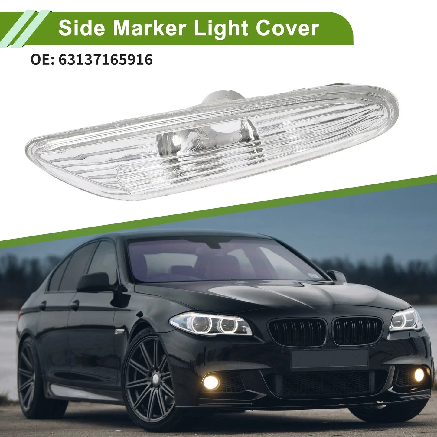 Marker Light Cover for BMW 325i Right Side (2002-2006) White