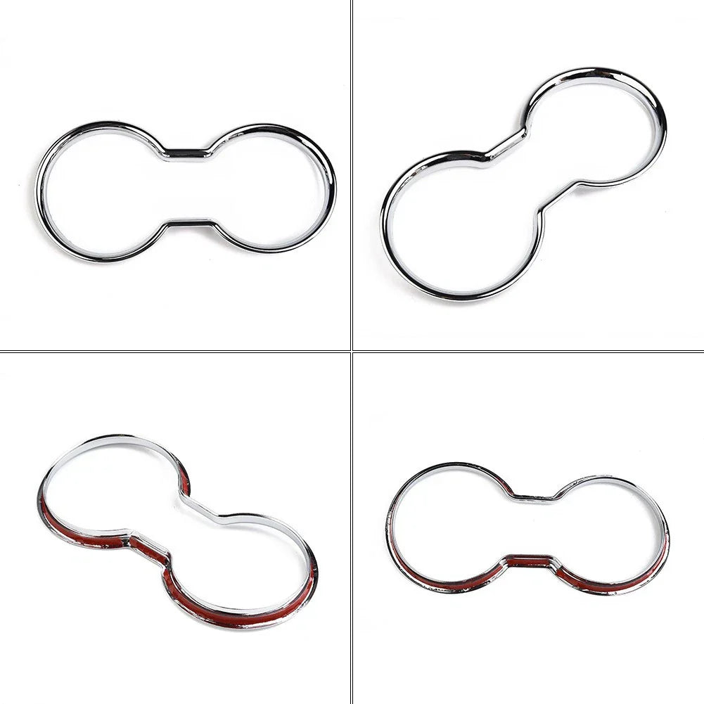 Cup Holder Trim / Silver Water / Chrome Cover Decoration for All Models (2011–2018)
