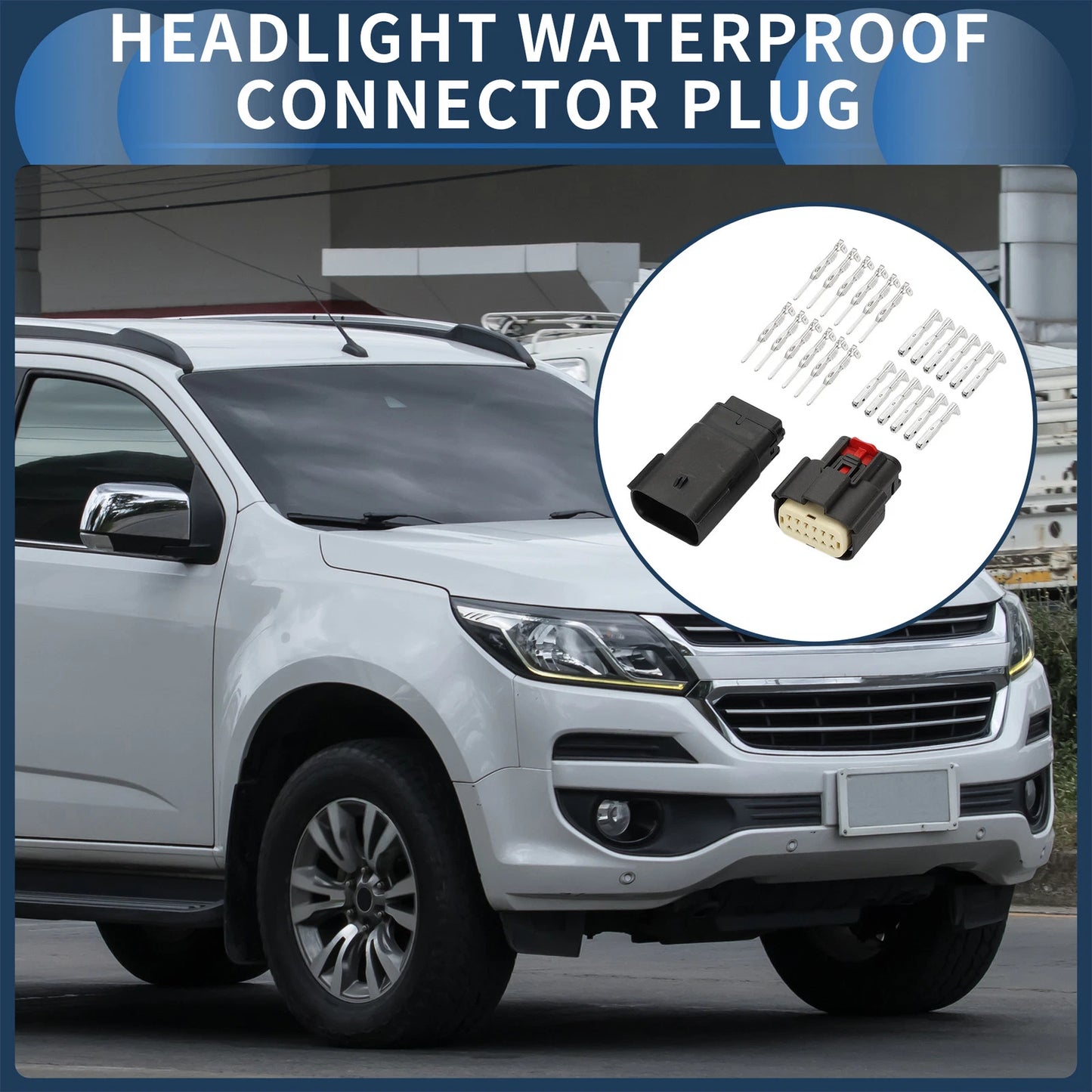 12 Pin Headlight Waterproof Connector Plug for Buick