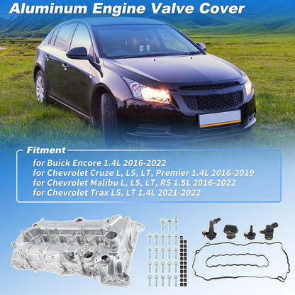 Aluminum Engine Valve Cover for Chevrolet Cruze Malibu Trax (2016–2022) 25204723