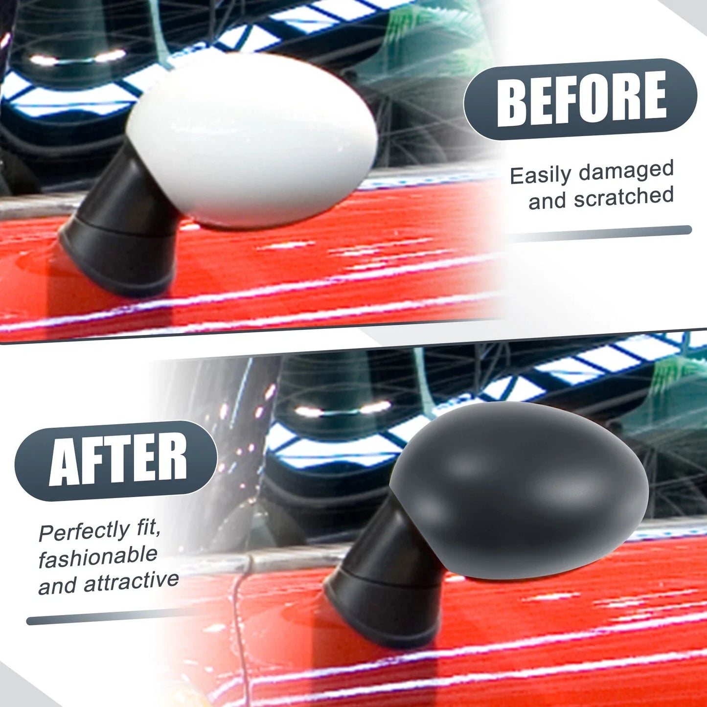 Pair Rearview Mirror Cover Cap Gray for BMW Mini Clubman R55 R57 R56