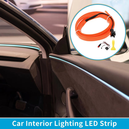 LED Strip Neon Wire Lighting for Universal Cars (12V) - Orange