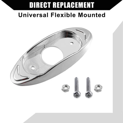 2X Oval Trailer Marker Light for RV Truck Boat (White)