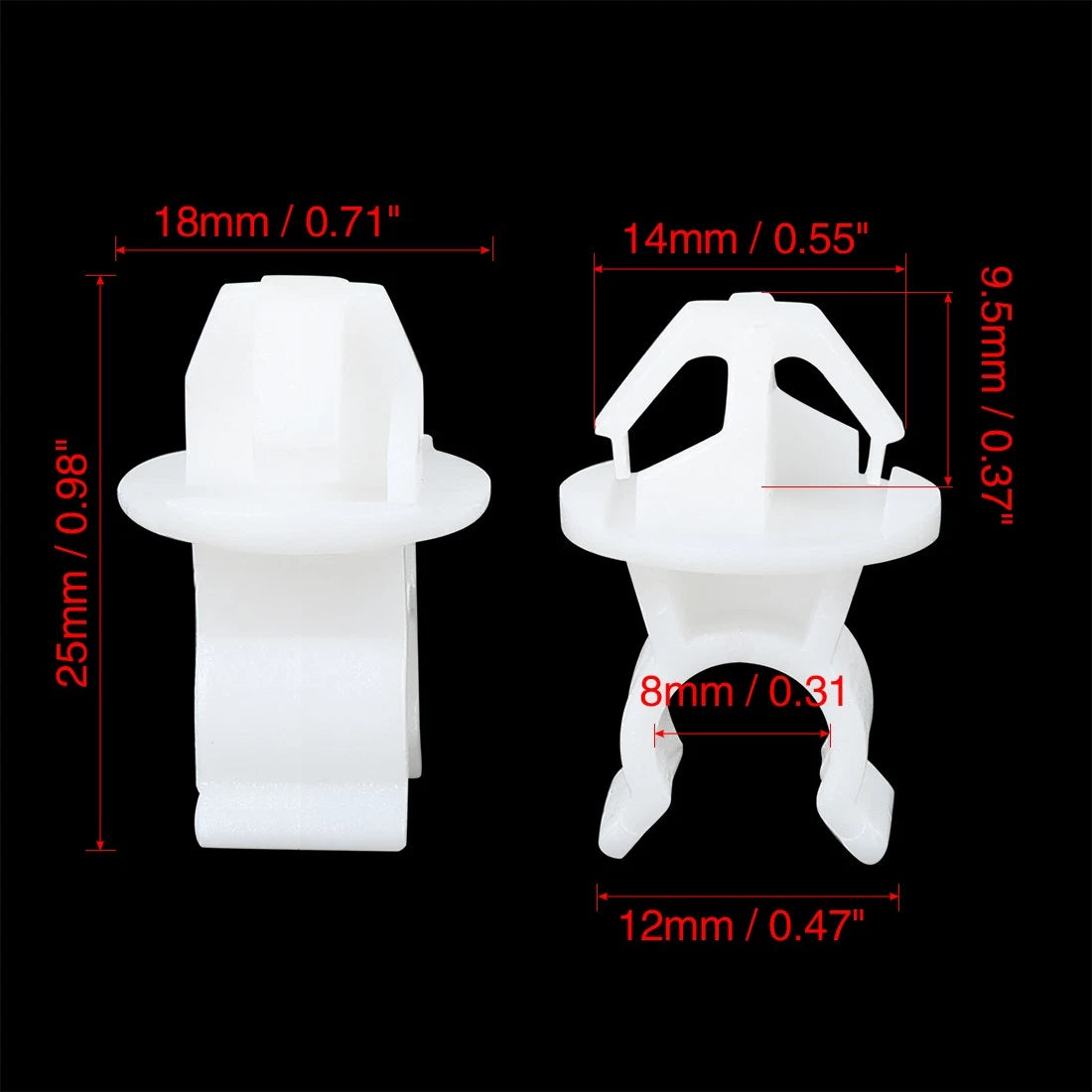 20pcs Hood Prop Rod Clip Retainer for Honda Accord CRV Civic City