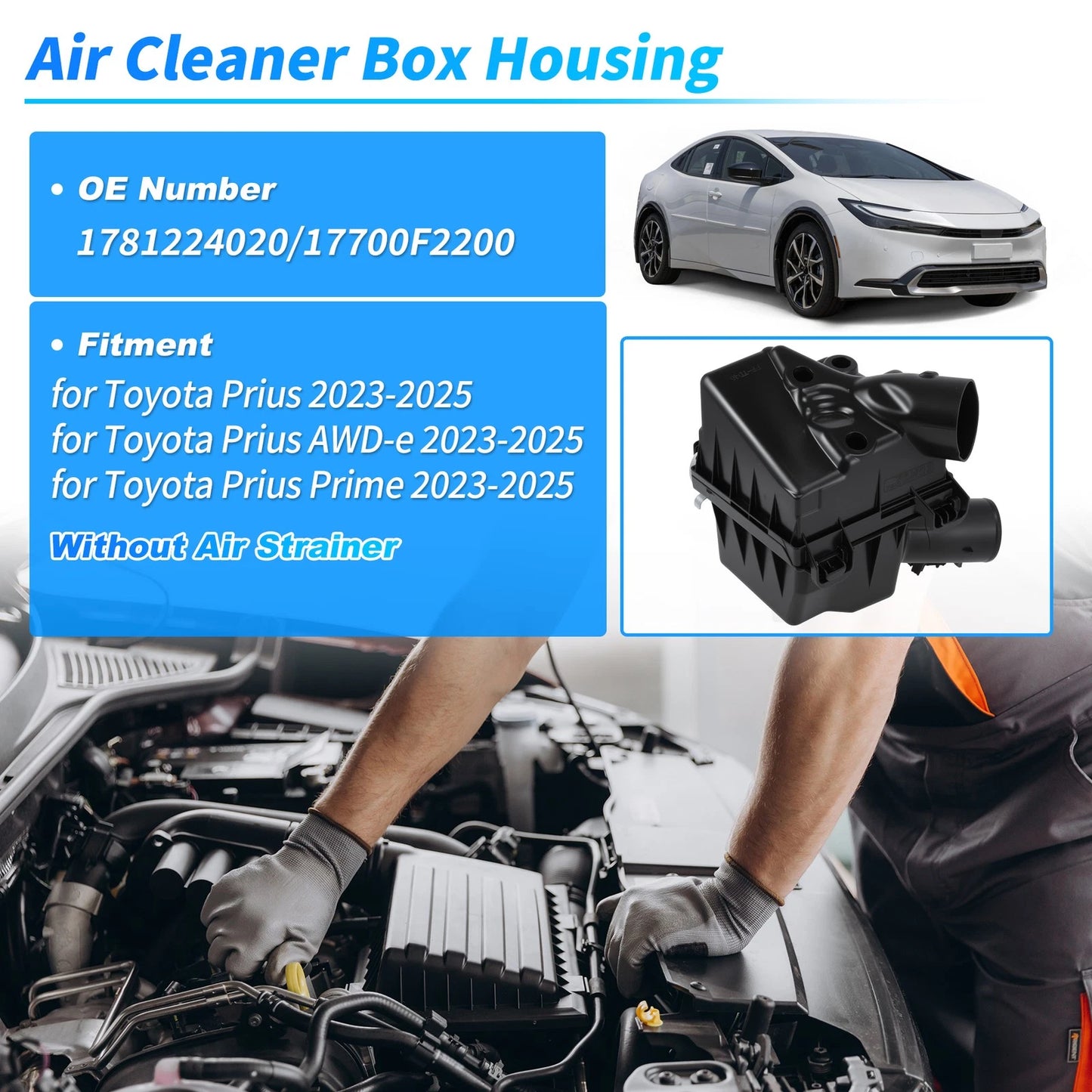 Engine Air Cleaner Filter Box Housing for Toyota Prius (2023–2025) 1781224020