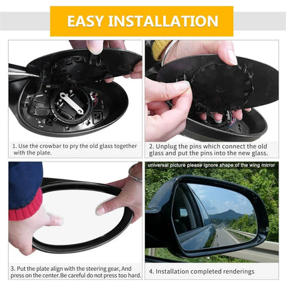 Heated Mirror Glass Left Side for Benz C-Class E-Class S-Class W205 W213 (2015-2023)