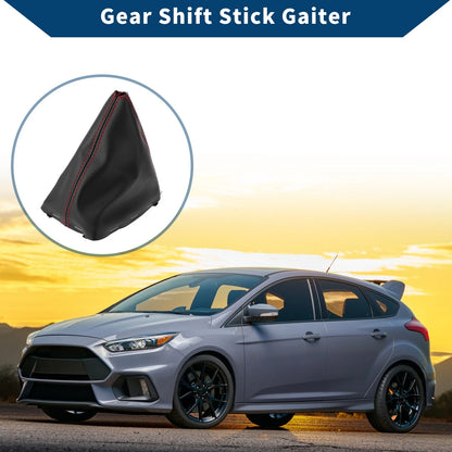1 Pc Gear Shift Gaiter for Ford Focus C-MAX (2003–2010) Black Red Leather