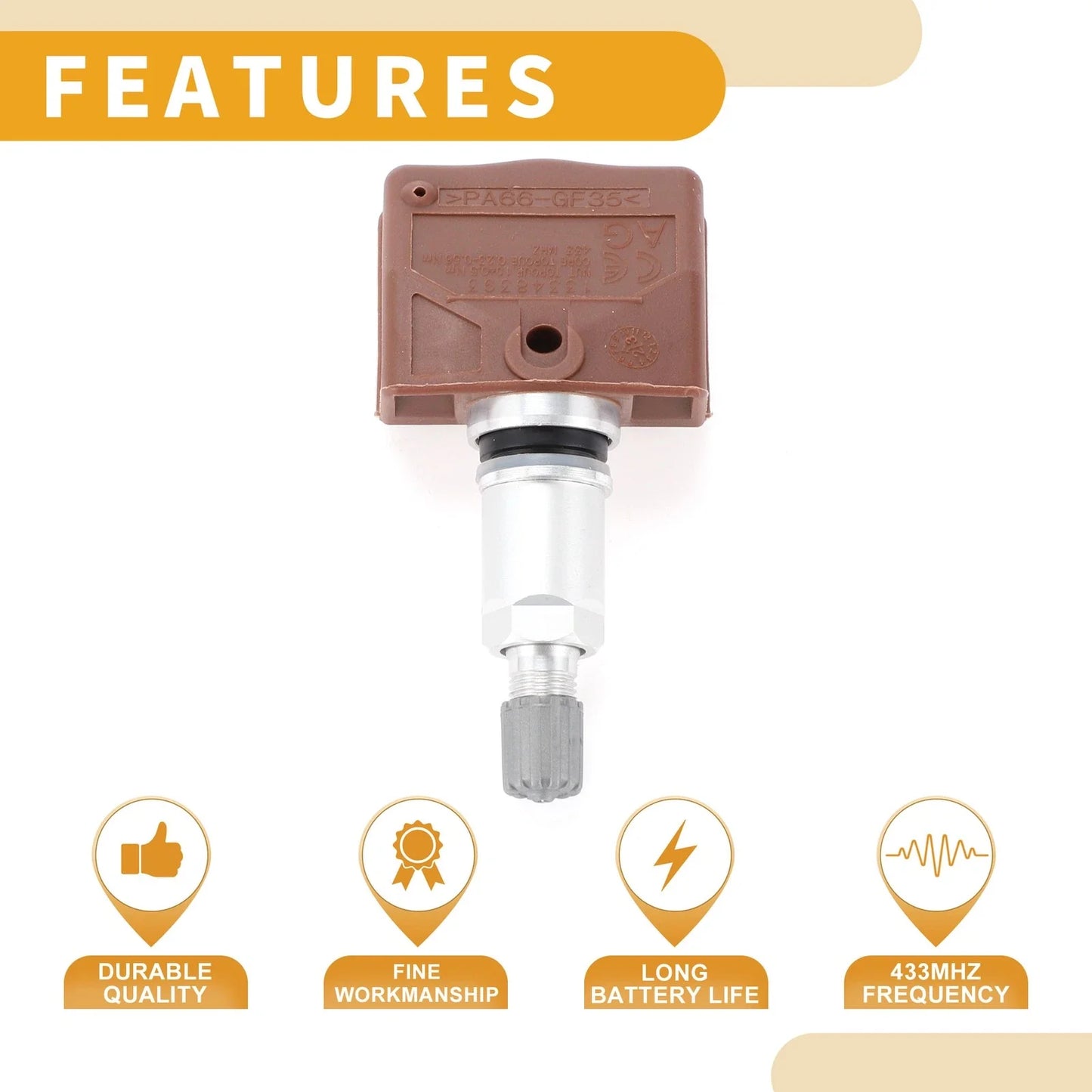 Tire Pressure Sensor 433MHz for Chevrolet Corvette (2014-2019)