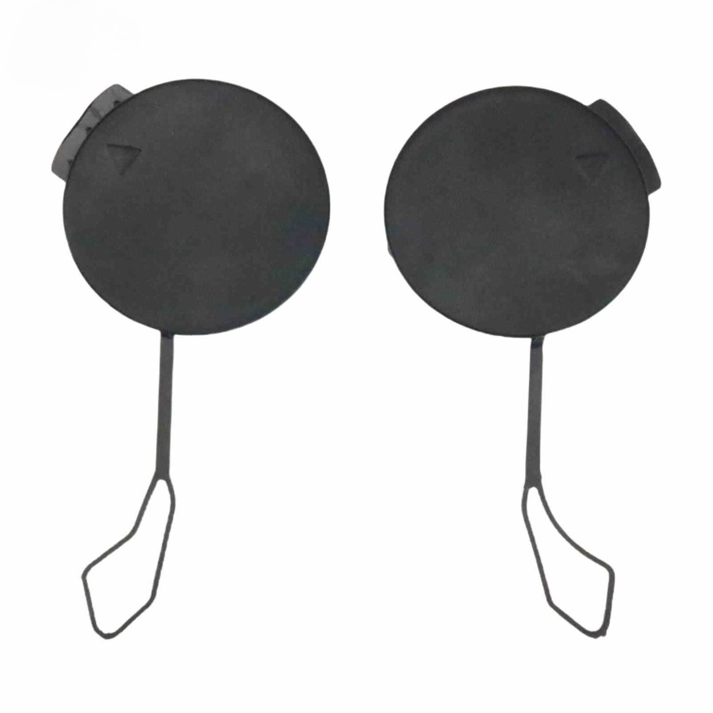 2X Black Tow Hook Covers for Alfa Romeo Stelvio (2017–2023)