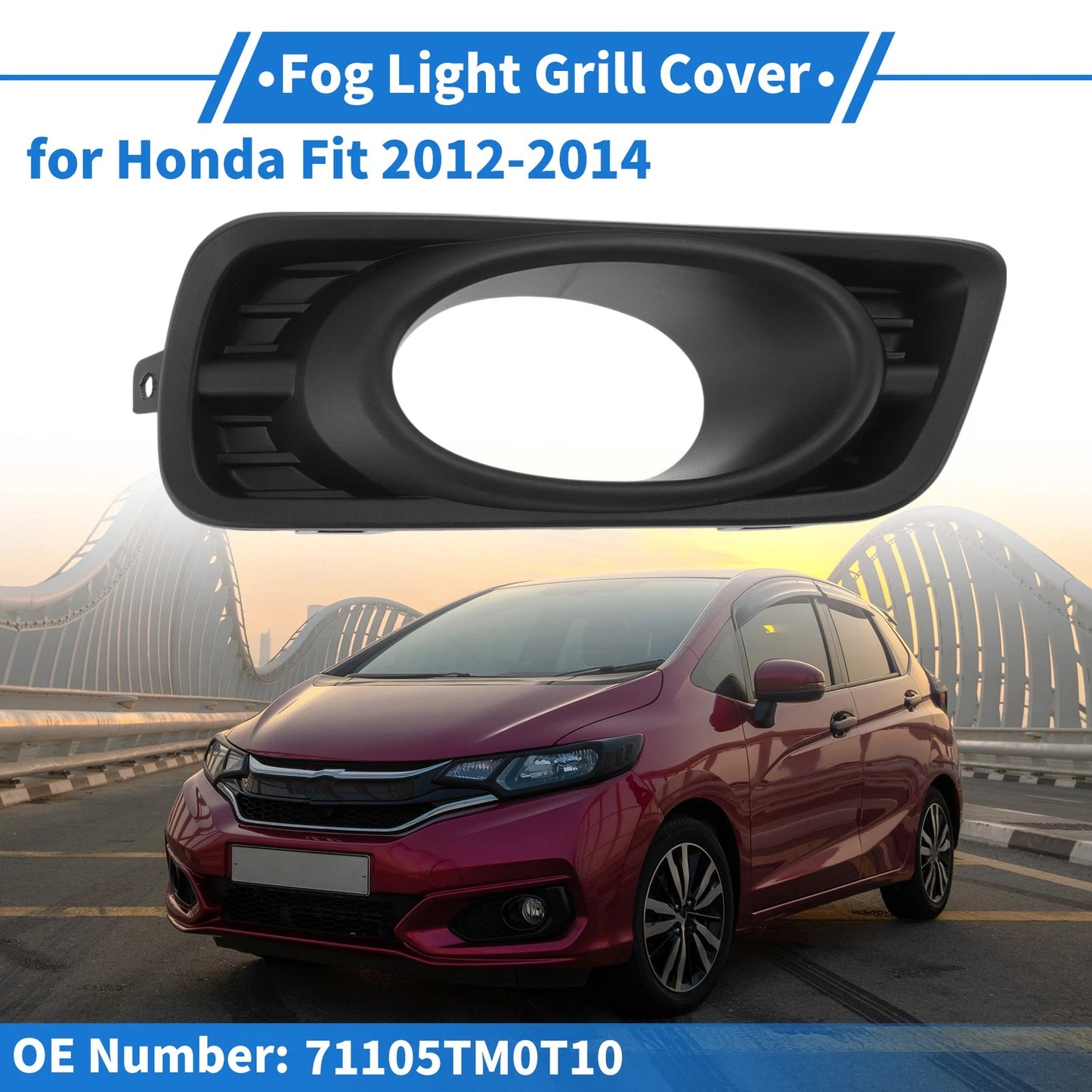 Front Right Fog Light Grill No. 71105TM0T10 for Honda Fit (2012–2014)