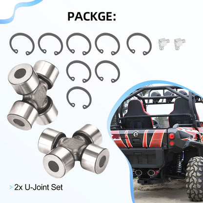 2 x U-Joint Rear Shaft for Can-Am Renegade 570 EFI (2016–2018)