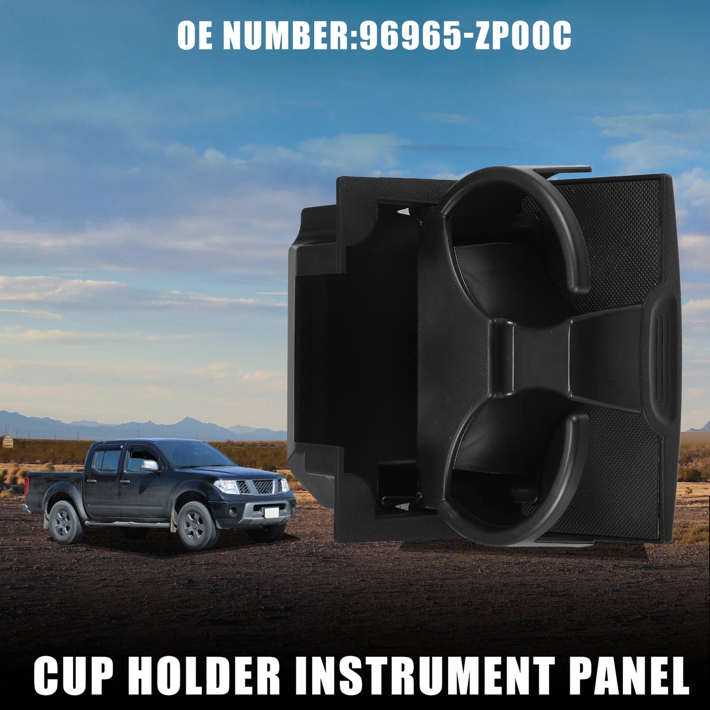 Cup Holder for Nissan Frontier (2019–2023) No. 96965-ZP00C Black