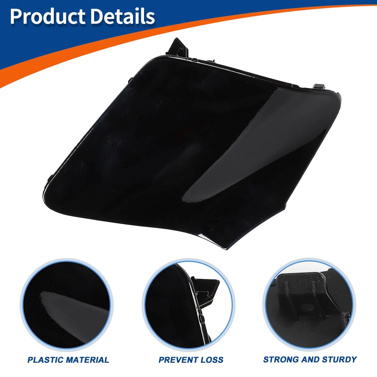 Tow Hook Cover for Mercedes-Benz CLS W218 (2012–2018) No.A2188850626 Black