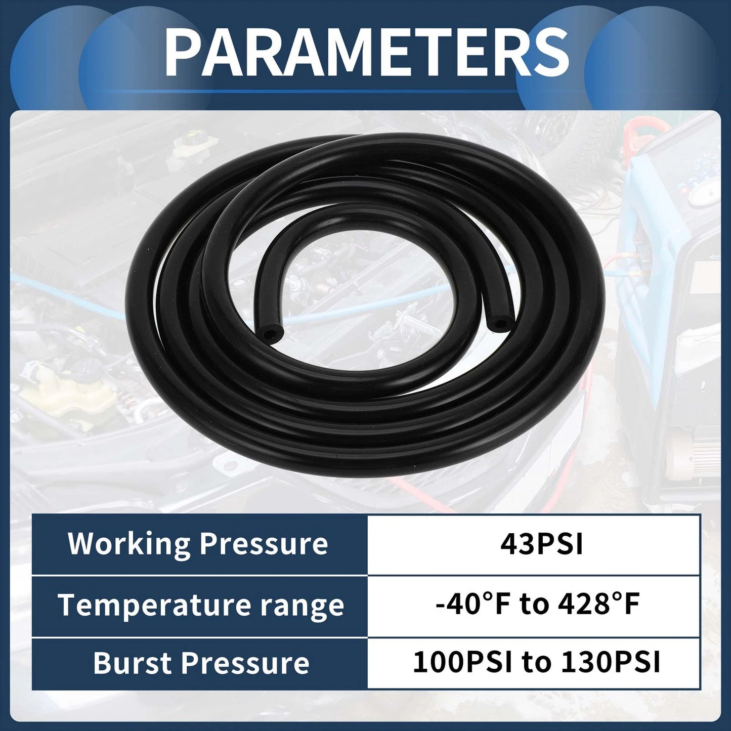 Silicone Vacuum Tubing Hose 5FT 3/16" ID 2.5mm Thickness for Air Water