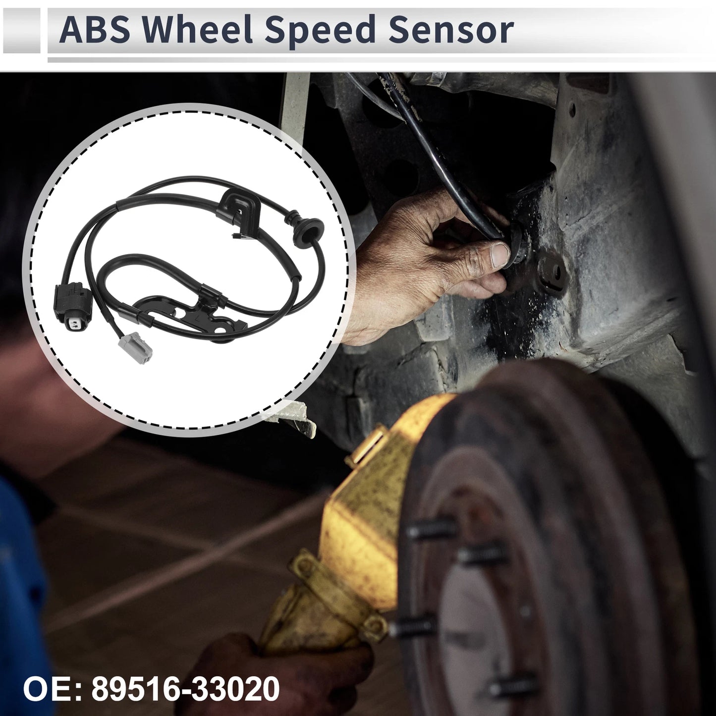 ABS Wheel Speed Sensor No. 89516-33020 for Toyota Camry (2002–2006) Rear Left