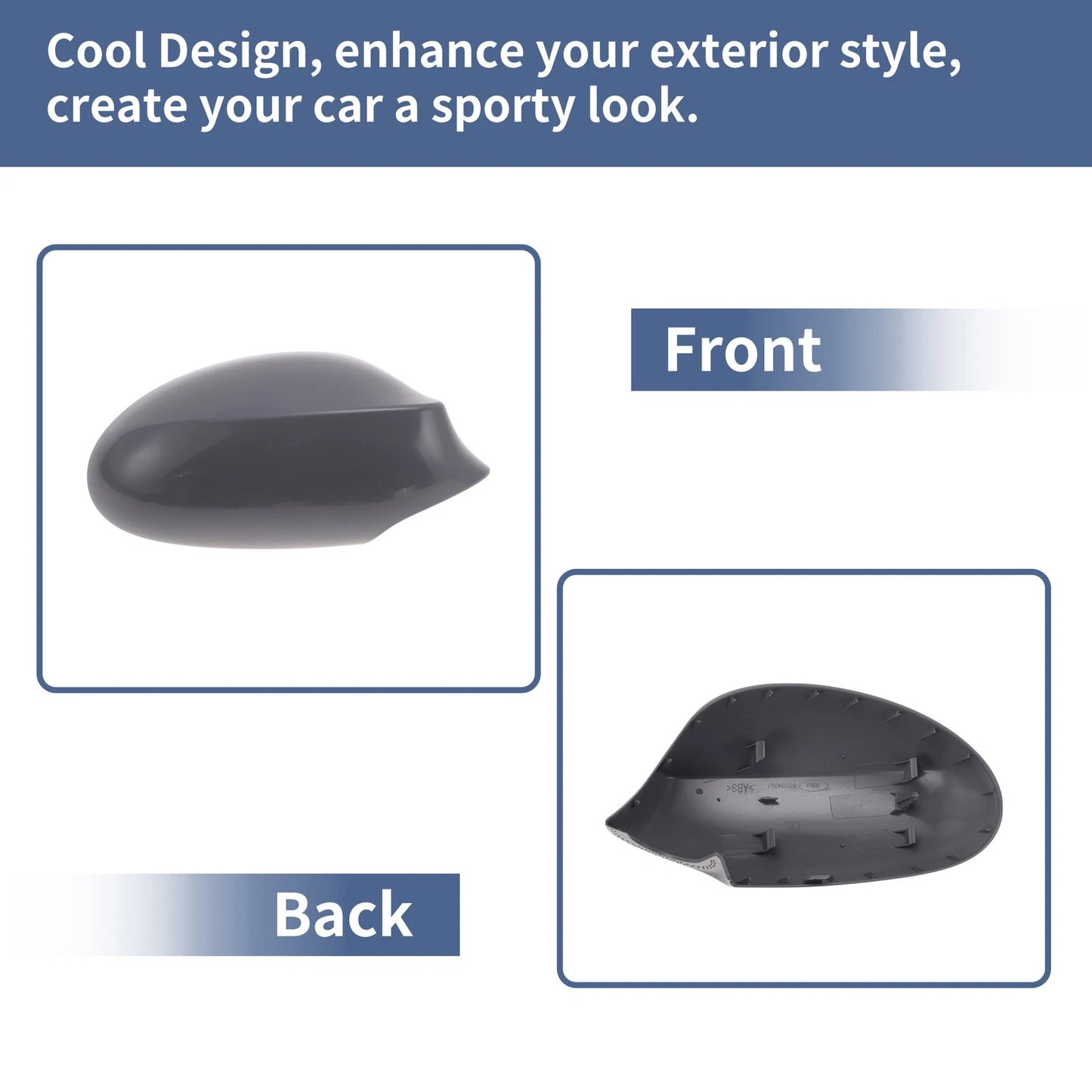 Mirror Cover Cap for BMW 1 Series E81 E82 E87 E88 (2004–2010) Gray