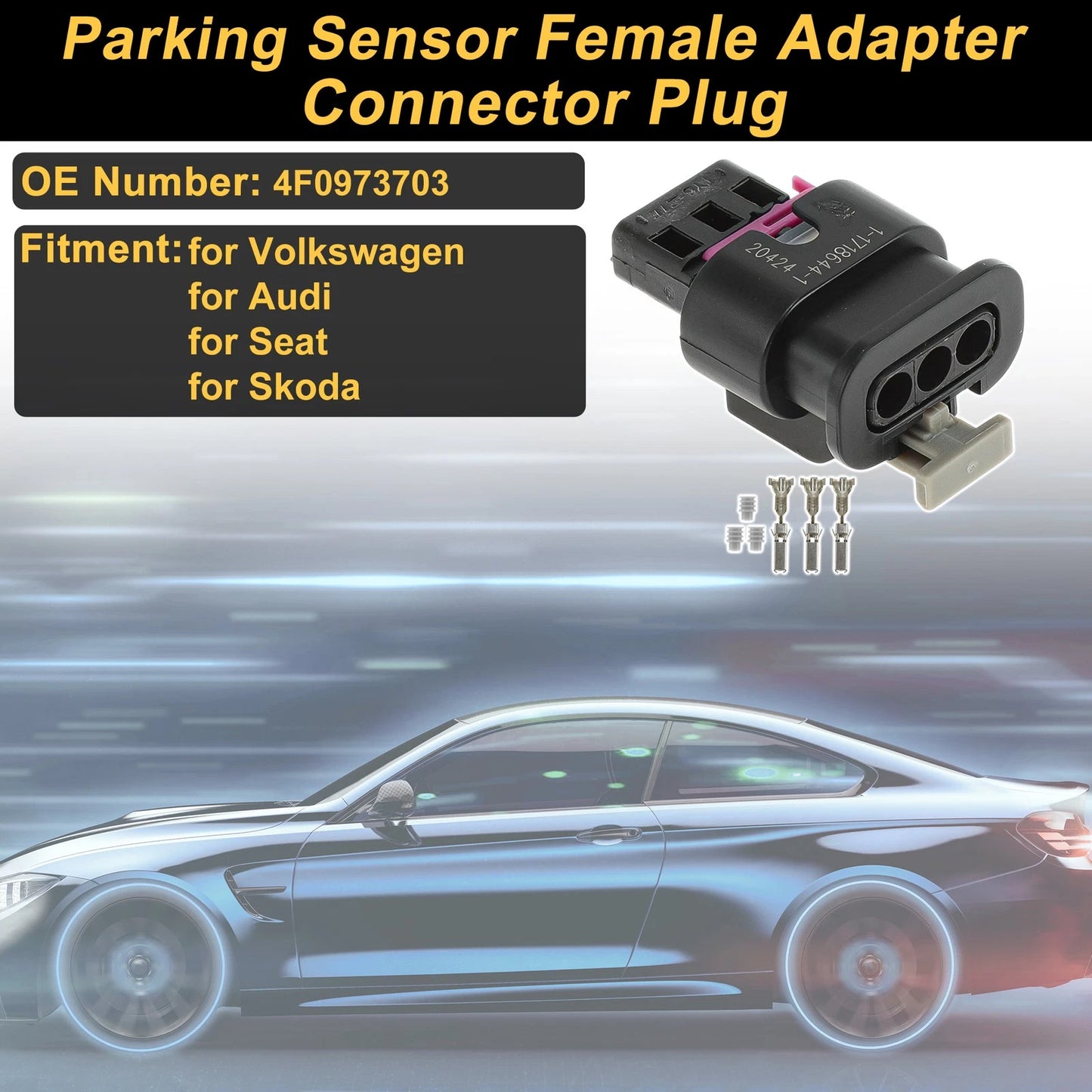 3 Pin Parking Sensor Connector Plug for Volkswagen