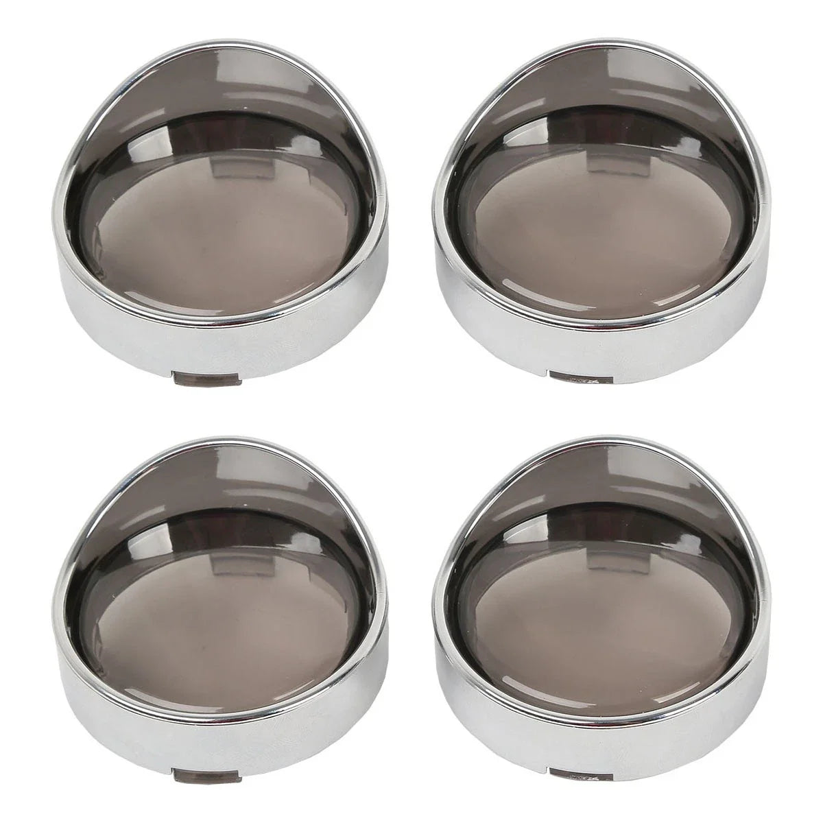 Smoke Lens Turn Signal Light Trim Ring Visors Bezels for Harley Touring Dyna
