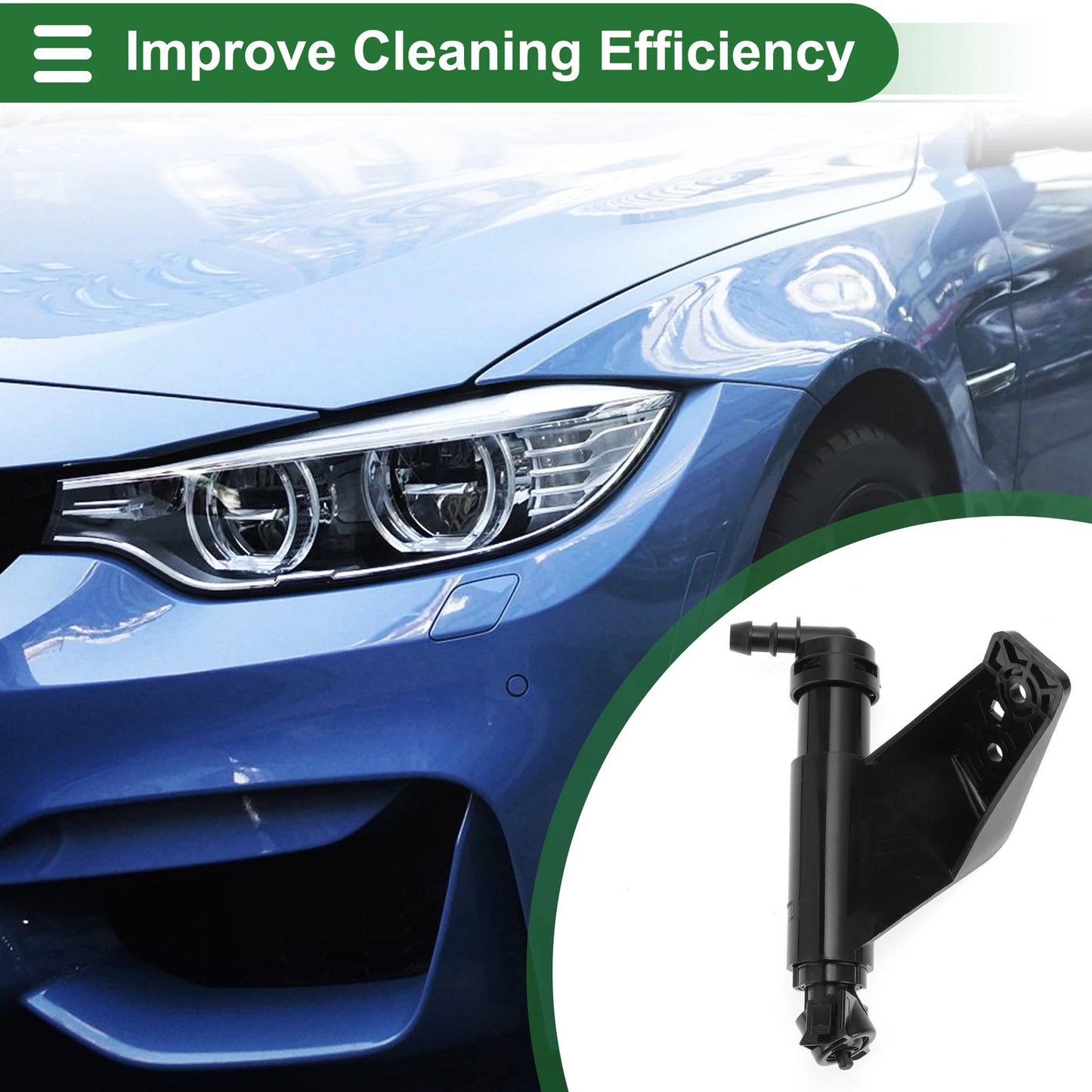 Front Driver Side Headlight Washer Nozzle for Hyundai Grand Santa Fe (2015–2024)