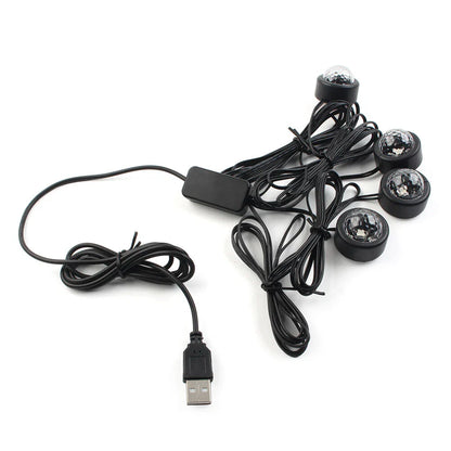 Colorful USB Ambient Foot Lamp for Car Interior Lighting