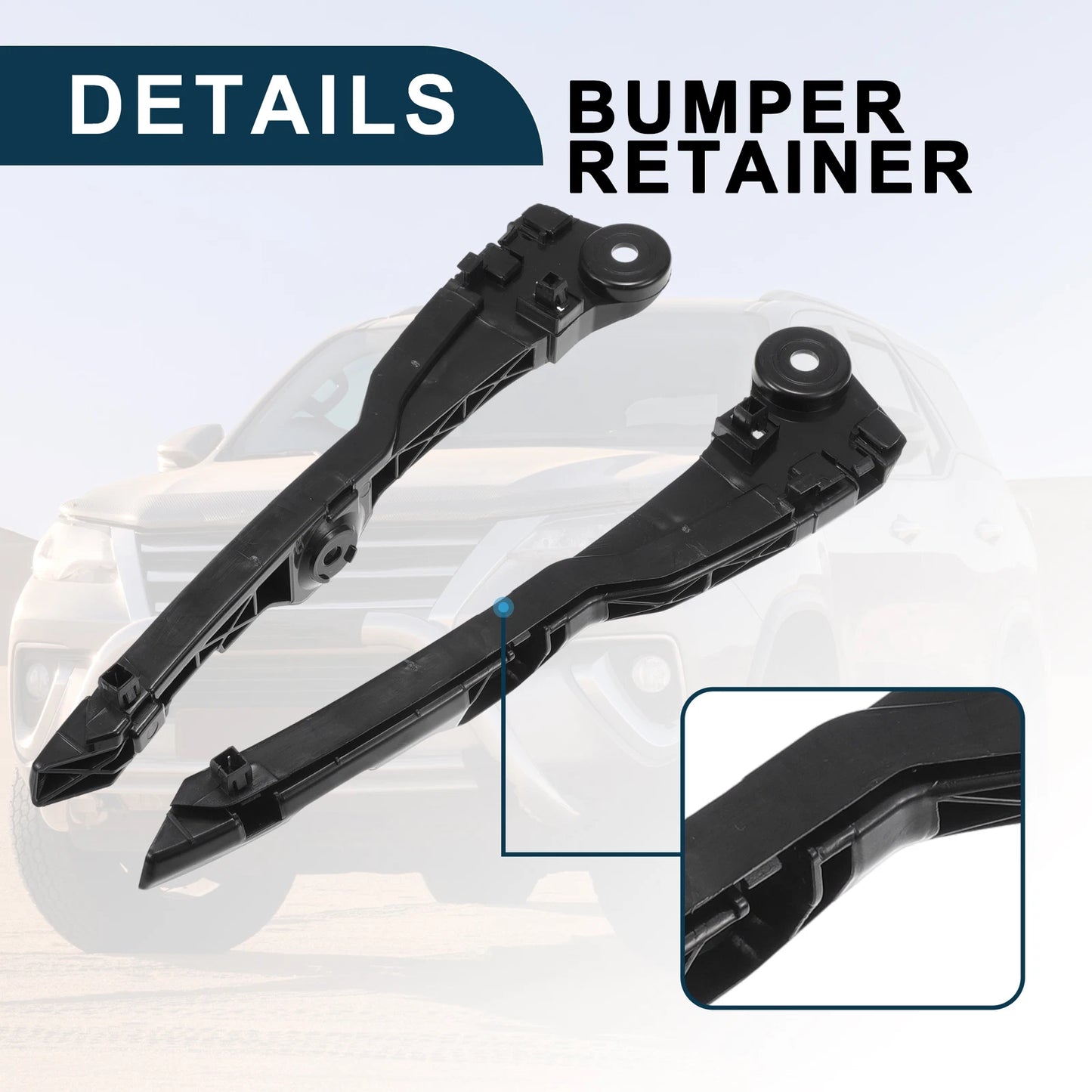 2X Front Bumper Retainer Bracket for Toyota Fortuner (No.521160K020/521150K020)