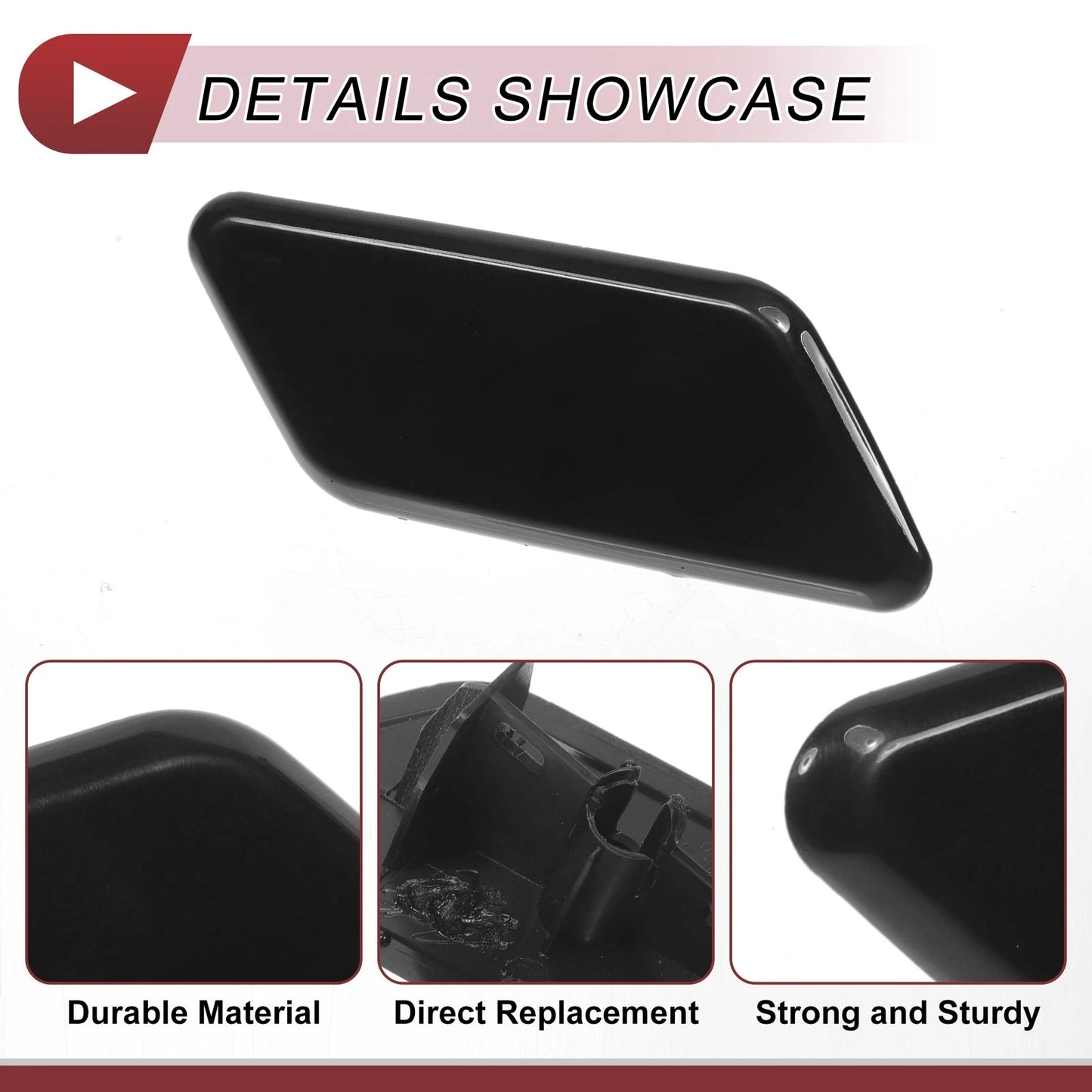 Front Right Washer Nozzle Cover Cap for Subaru Outback (2010–2012) Black