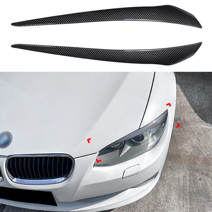 1 Pair Headlight Eyelid Covers for BMW E92 E93 (2010-2012) Carbon Style