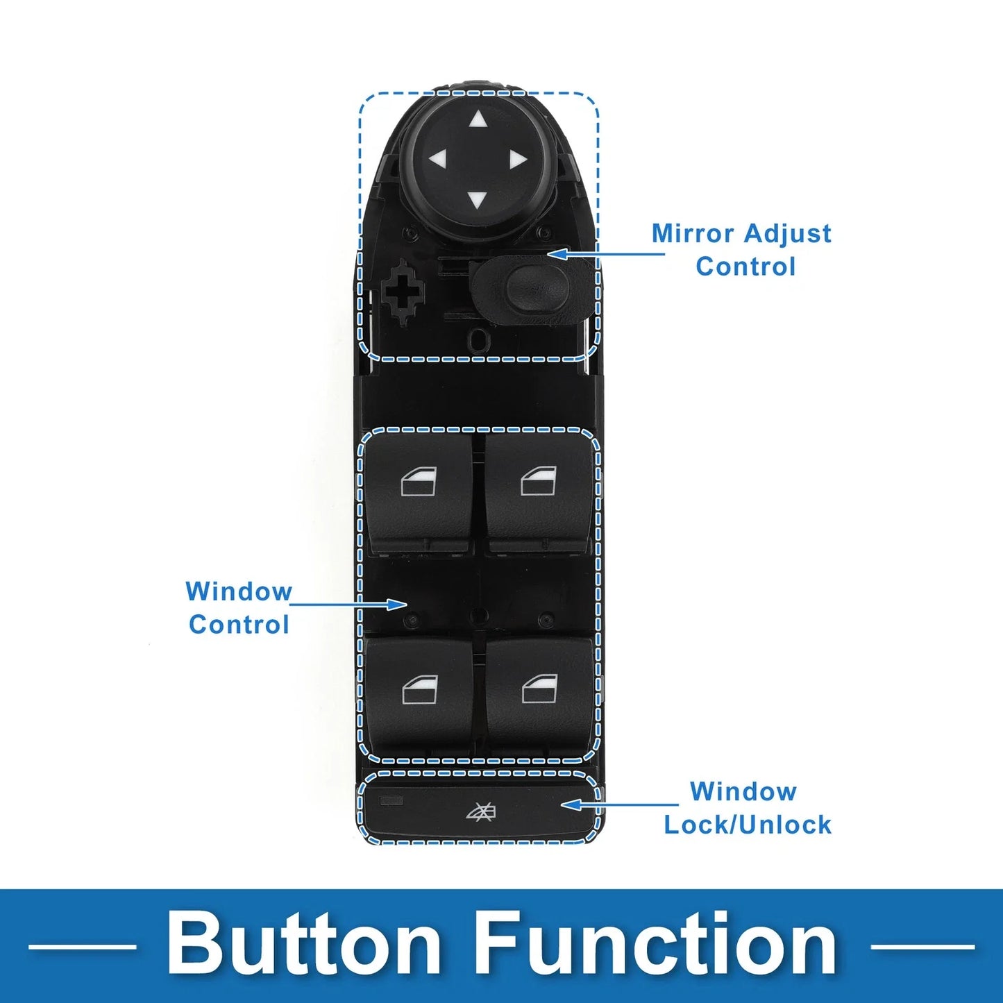Power Window Switch 3.0L L6 for BMW 325i (2006)