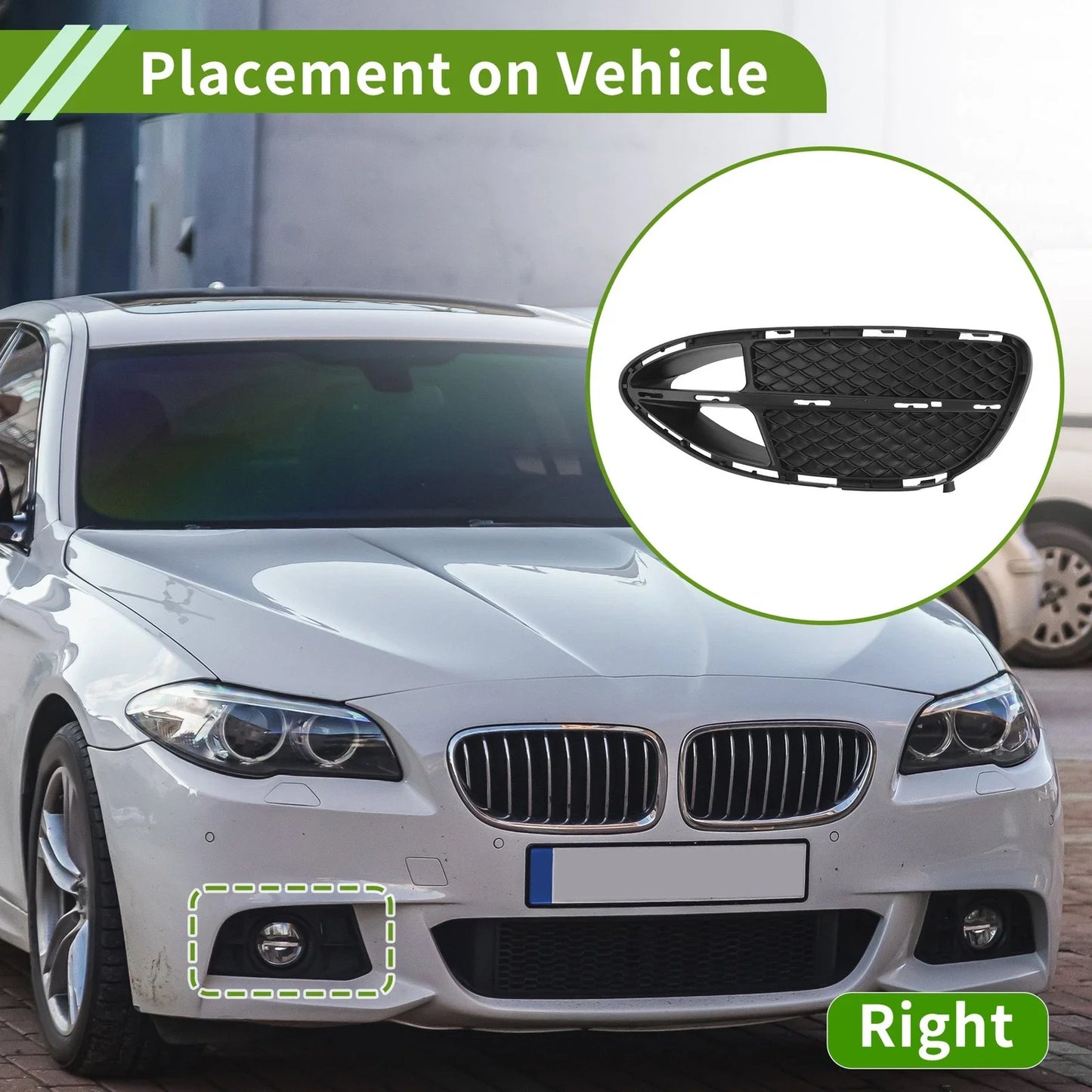 Front Right Fog Light Grill for Mercedes Benz W212 (2014-2016)