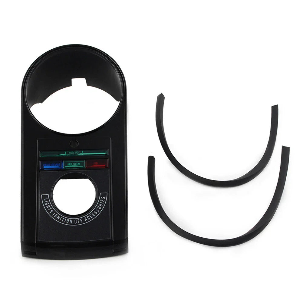 Black Speedometer Dash Panel Cover for Harley Softail (1971-1990)