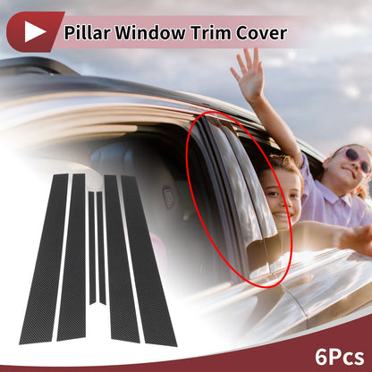 Set of 6 Door Pillar Window Trim for Mitsubishi Lancer (2002–2007)
