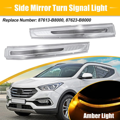 Left Right Side Mirror Turn Signal Lights for Hyundai Santa Fe (2014-2019)