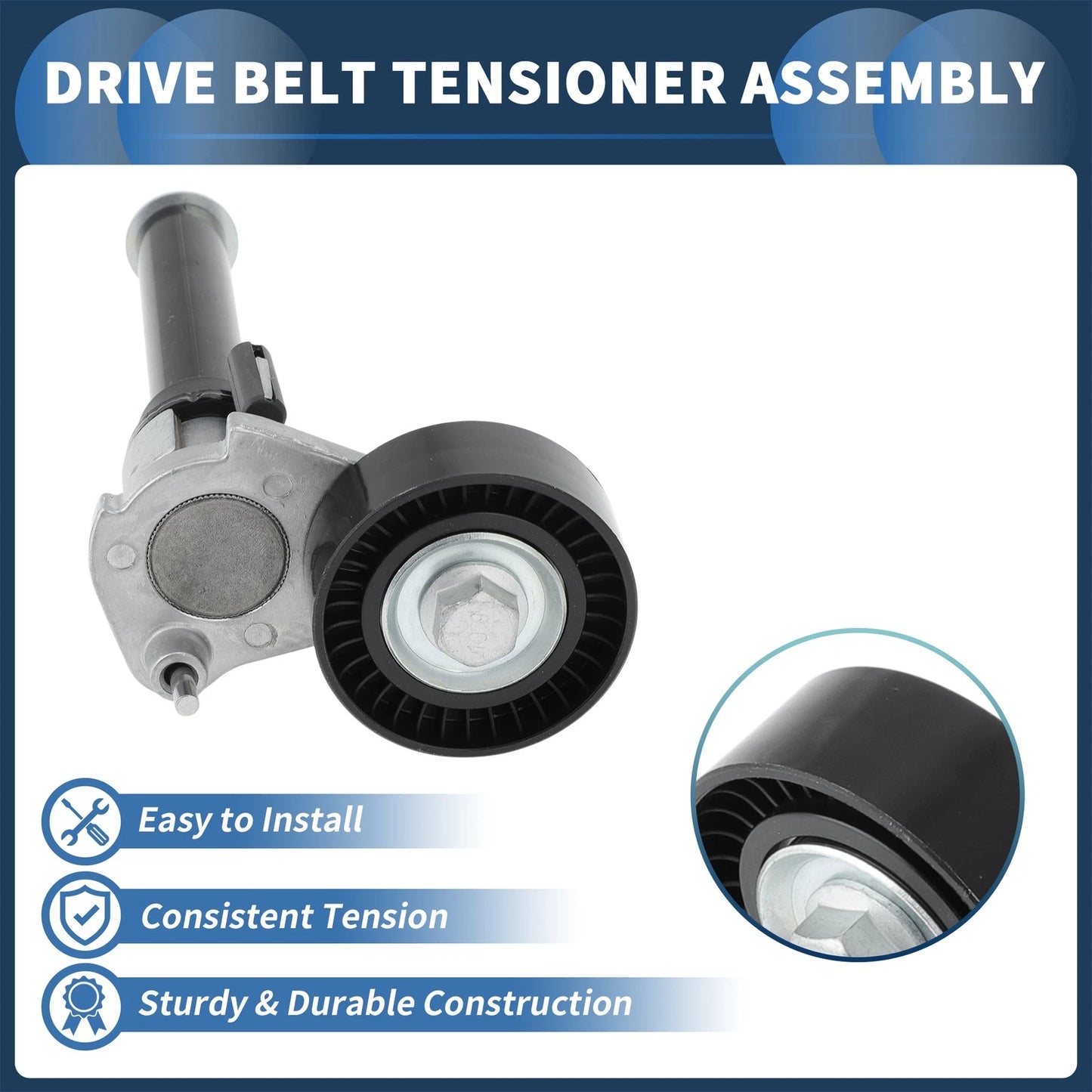 Belt Tensioner for Seat Altea (2007–2015) No. 06J903133D Metal Plastic