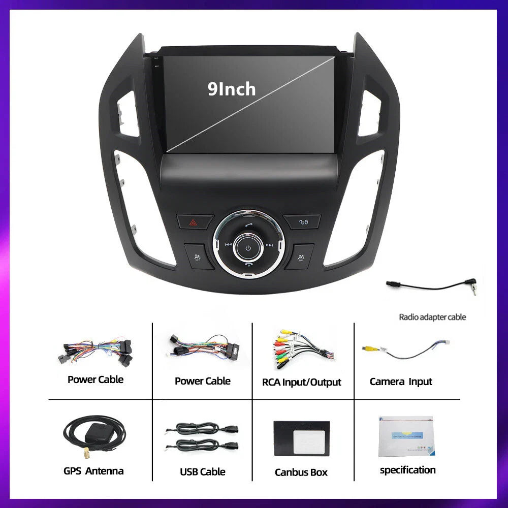 9" Carplay Head Unit Navigation for Ford Transit/Tourneo Connect (2014-2018)