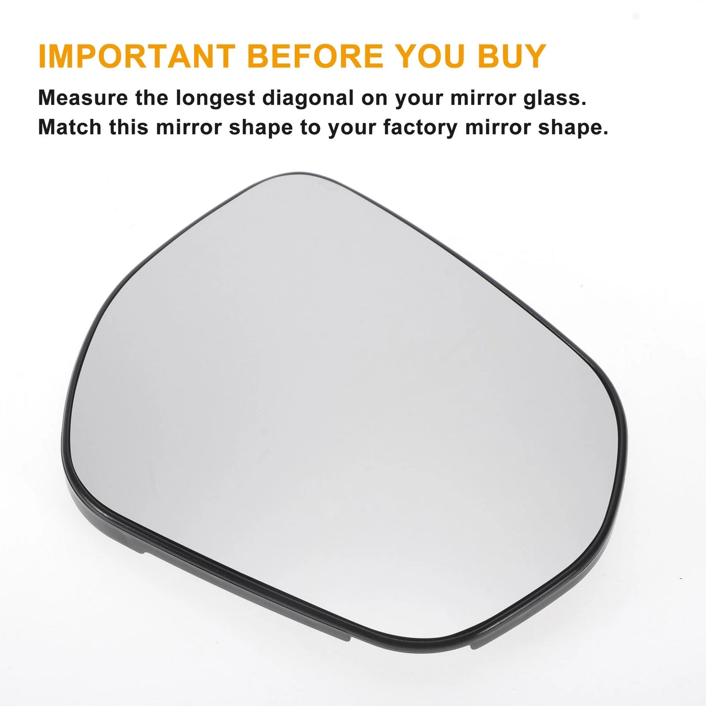 Right Side Heated Convex Mirror Glass for Ford Fiesta (2017–2023)