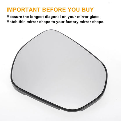 Right Side Heated Convex Mirror Glass for Ford Fiesta (2017–2023)