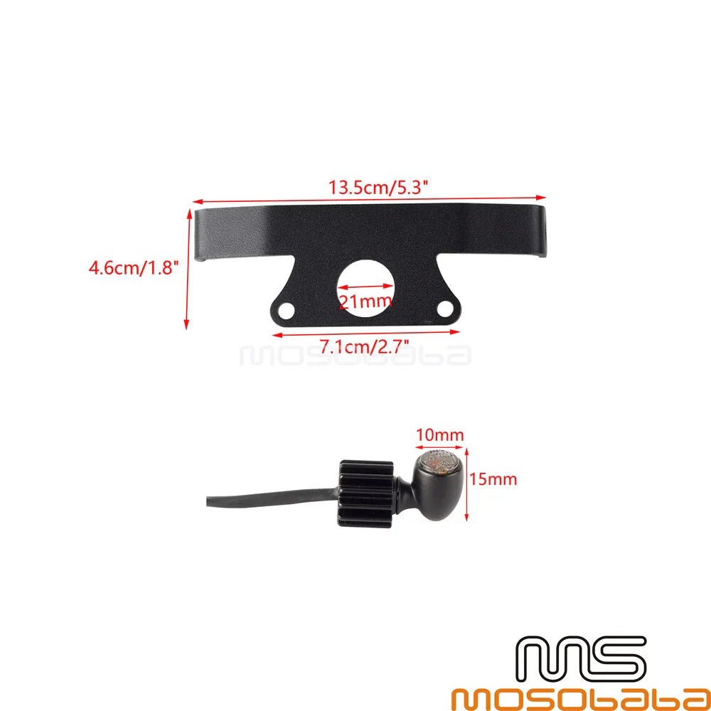 Mini Front LED Turn Signal Light w/Bracket for Harley Sportster S (21-24)