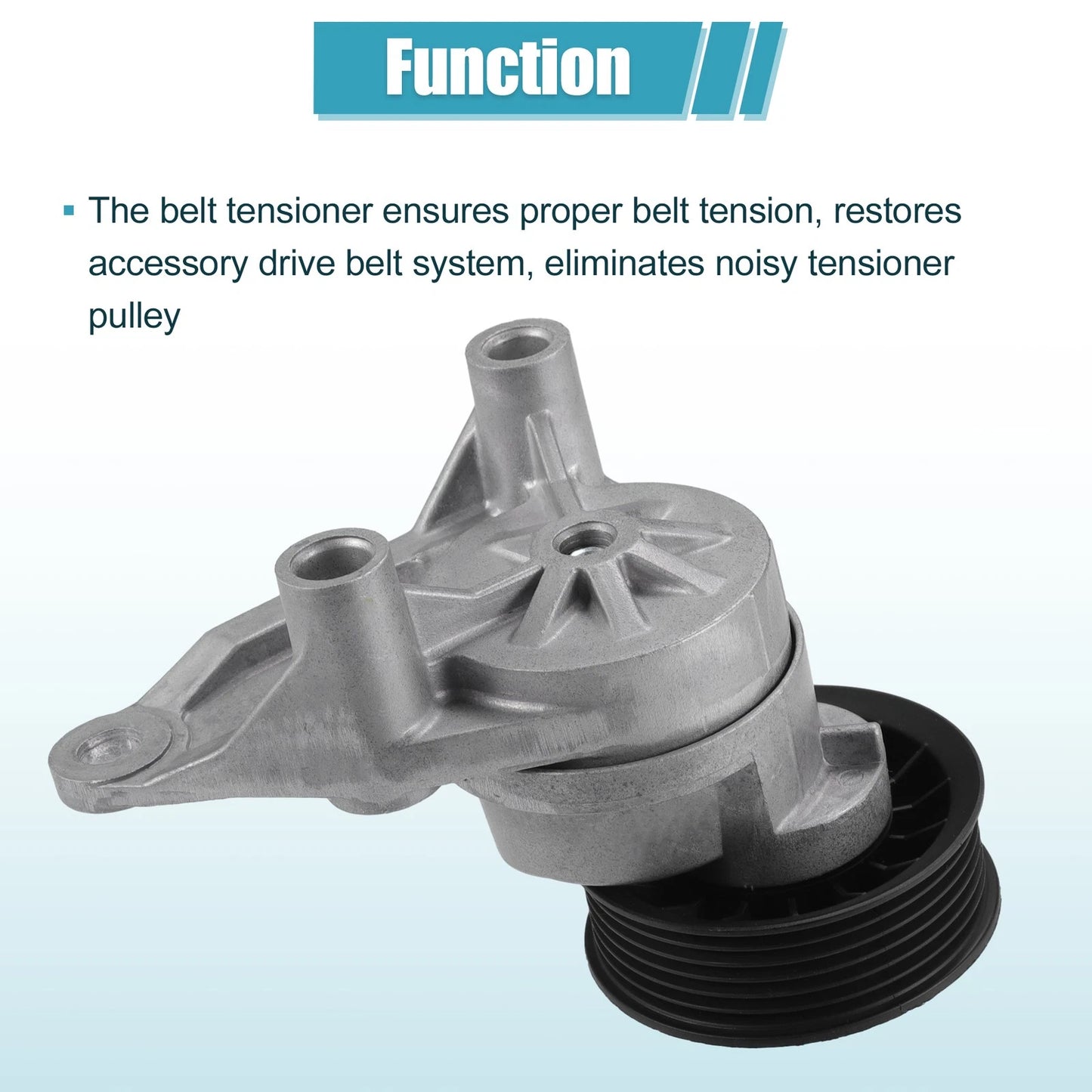 Set of 1 Drive Belt Tensioner Pulley Assembly for GMC Yukon, Sierra