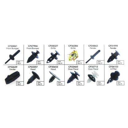 Set of 4 Bumper Fender Hood Grille Retainer Clips for Jeep Wrangler JK JL (2007–2023)