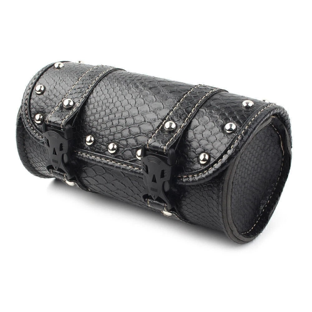 Leather Tool Bag for Universal Motorcycle Handlebar Saddlebag