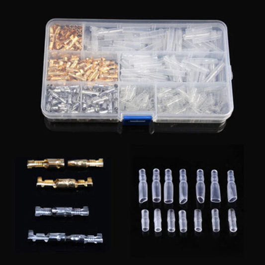400PCS 3.9mm Brass Bullet Connectors Male & Female Terminals for Motorcycle