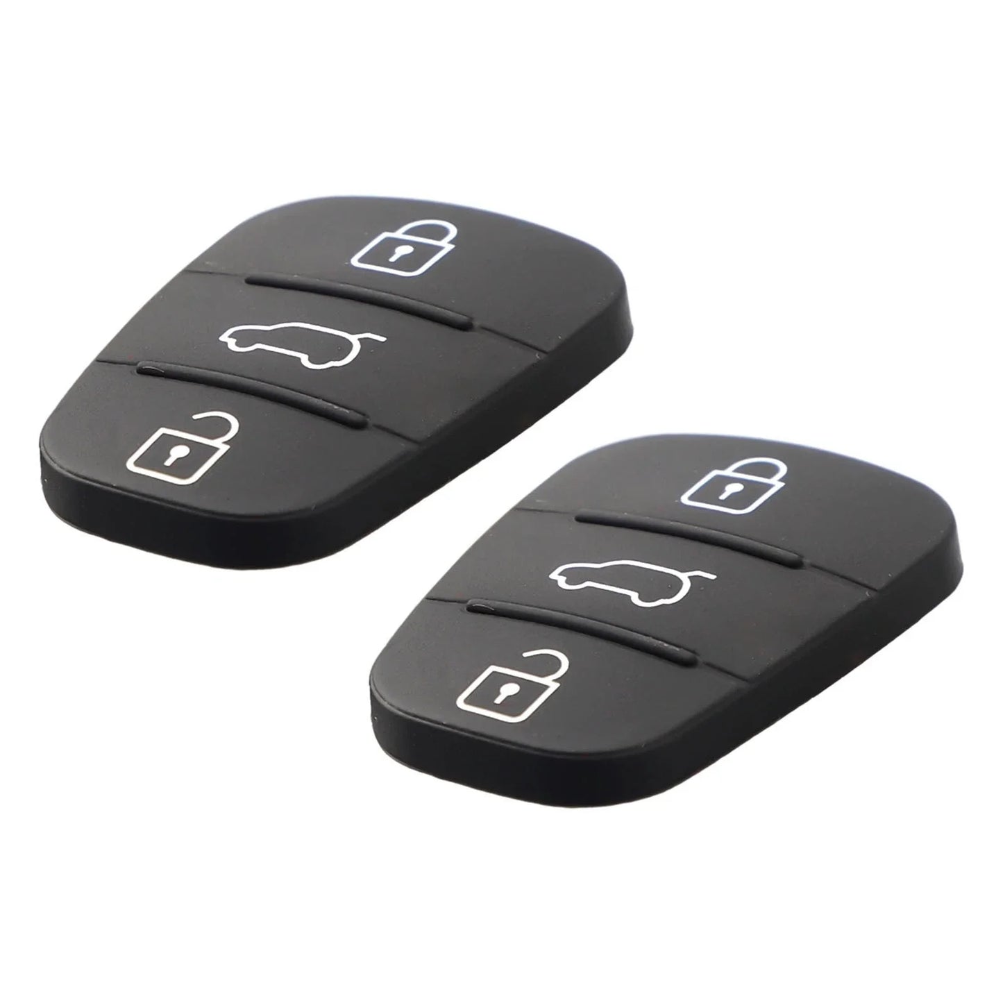 2 x Black Rubber Shell for Hyundai I10 I20 I30 Remote Car Key (3 Buttons)