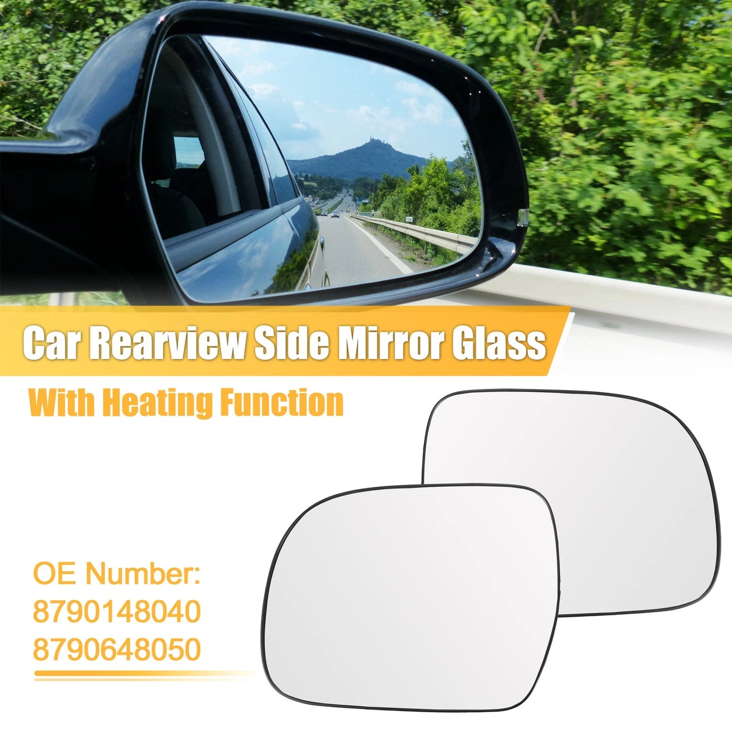 1 Pair Heated Rearview Mirror Glass for Lexus (No. 8790148040/8790648050)