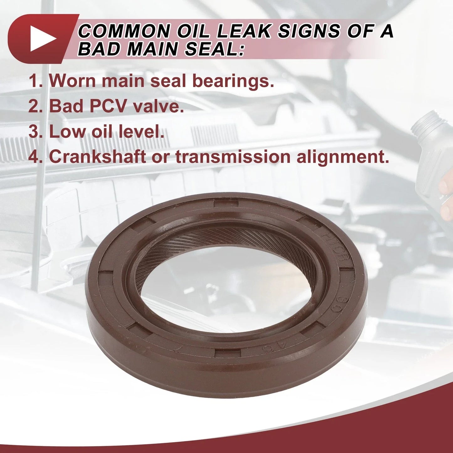 Front Crankshaft Oil Seal for Hyundai Excel Scoupe (1990-1994)