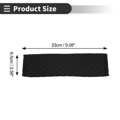 Set of 2 Black Seat Belt Cover Pads for Universal Fit (23cm)