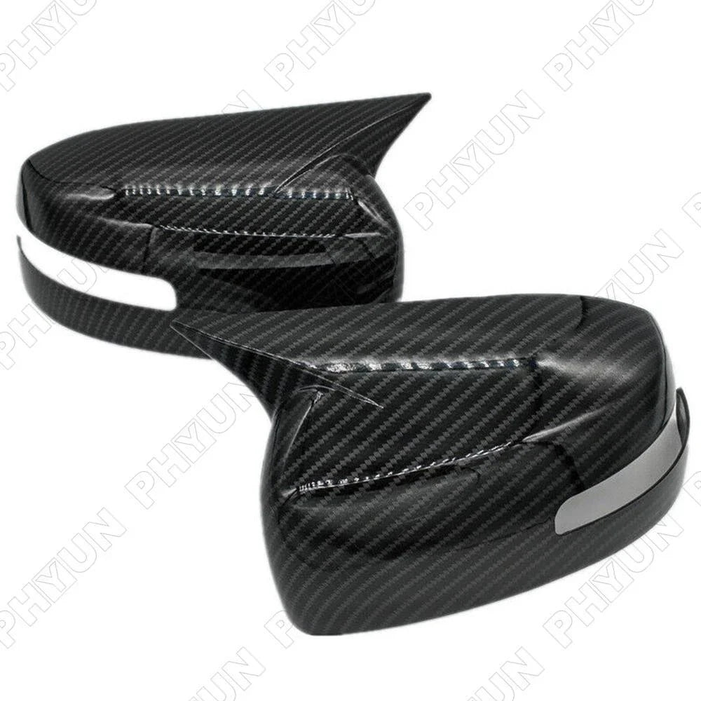 Side View Mirror Covers Carbon Fiber Look for Mitsubishi Lancer EVO (13-16)